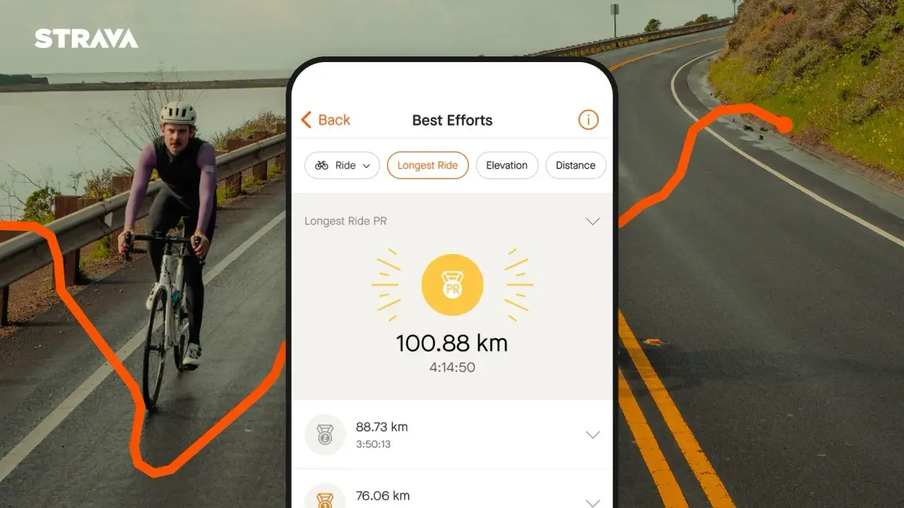 Aplikacja Strava pokazuje rekordowy dystans 100,88 km. Dowiedz się, co to jest Strava i jak śledzić swoje osiągnięcia.