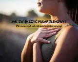 Kobieta z dłonią na piersi, tekst: "Jak zwiększyć pułap tlenowy? VO2max, czyli sekret sportowej przewagi.