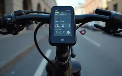Wyświetlacz roweru elektrycznego z informacjami o trasie i baterii. Zastanawiasz się, jak zdjąć ogranicznik prędkości w rowerze elektrycznym?