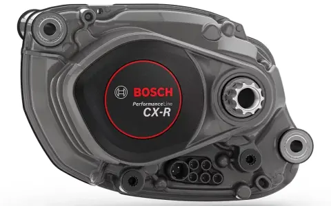 Silnik Bosch Performance Line CX-R do e-bike'ów, z widocznym logo i oznaczeniem modelu.