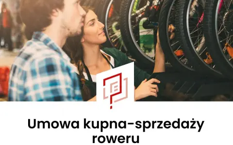 Para ogląda rowery, przygotowując umowę kupna-sprzedaży.