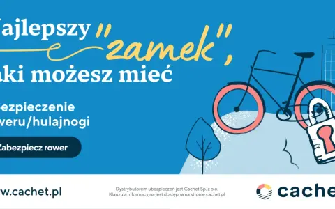 Najlepszy "zamek" dla Twojego roweru to ubezpieczenie od kradzieży. Zabezpiecz swój rower z Cachet.