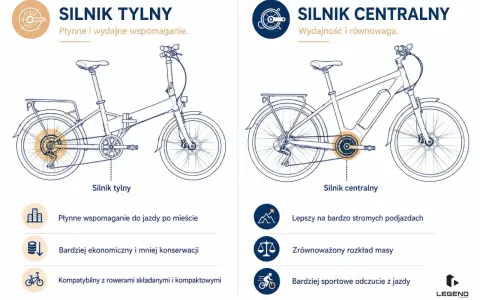 Porównanie: jaki silnik do roweru elektrycznego? Silnik tylny zapewnia płynne wspomaganie, centralny – wydajność i równowagę.