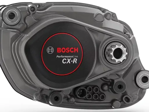 Silnik Bosch Performance Line CX-R do e-bike'ów, z widocznym logo i oznaczeniem modelu.