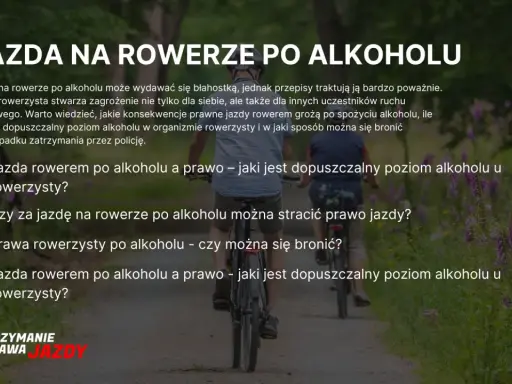 Jazda rowerem po alkoholu: jaki jest dopuszczalny poziom promili? Dowiedz się o konsekwencjach i prawach rowerzysty.