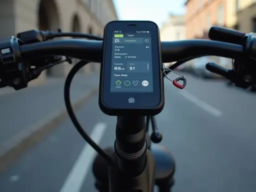 Wyświetlacz roweru elektrycznego z informacjami o trasie i baterii. Zastanawiasz się, jak zdjąć ogranicznik prędkości w rowerze elektrycznym?