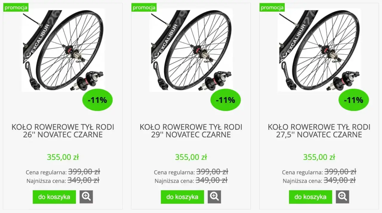 Koła rowerowe tył RODI 26