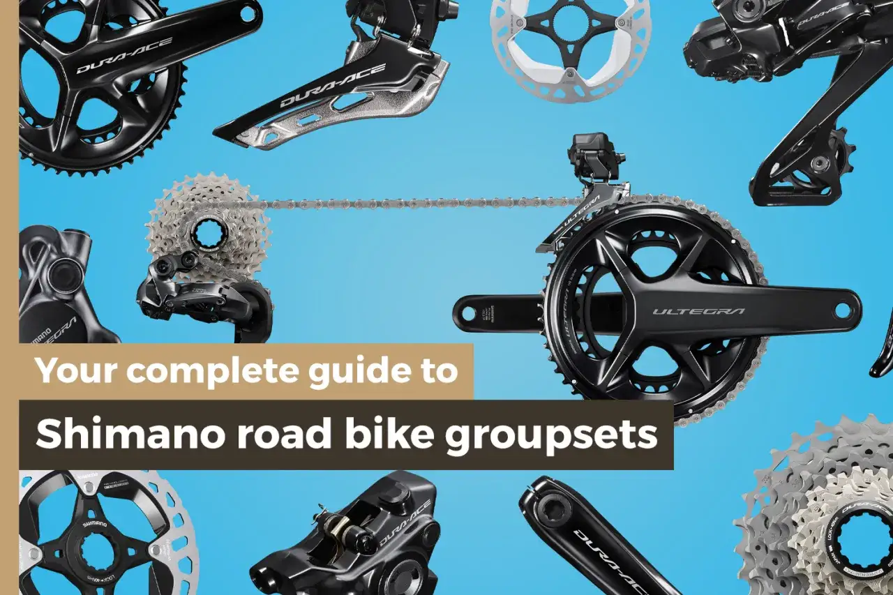 Zestawy grupy osprzętu Shimano szosa: Dura-Ace, Ultegra, kaseta, korba, przerzutki, hamulce tarczowe.