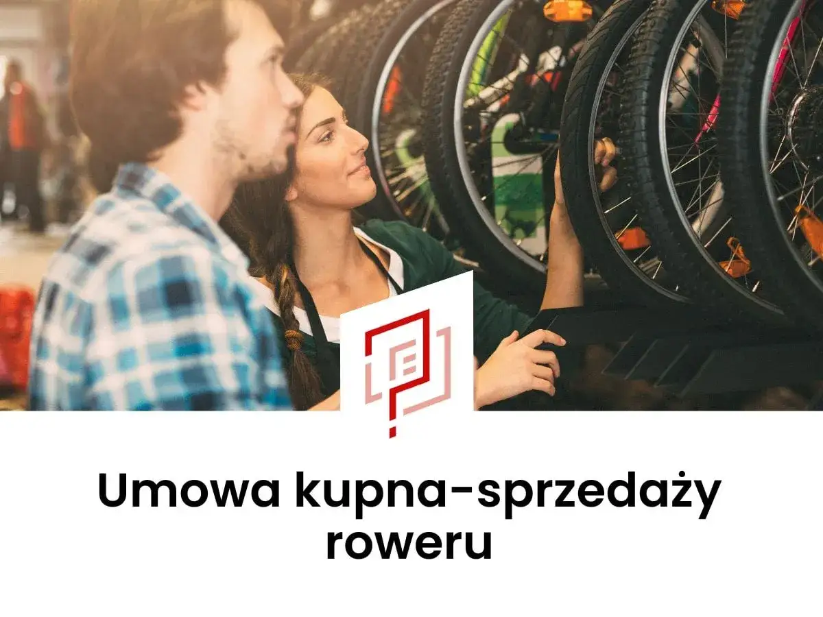 Para ogląda rowery, przygotowując umowę kupna-sprzedaży.