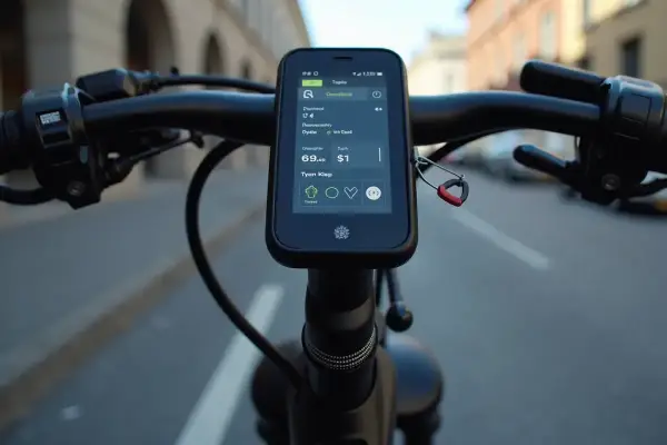 Wyświetlacz roweru elektrycznego z informacjami o trasie i baterii. Zastanawiasz się, jak zdjąć ogranicznik prędkości w rowerze elektrycznym?